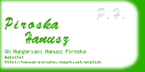 piroska hanusz business card